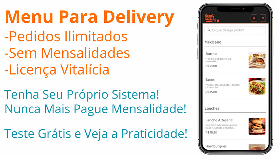 Menu Online Para Delivery Sem Mensalidade